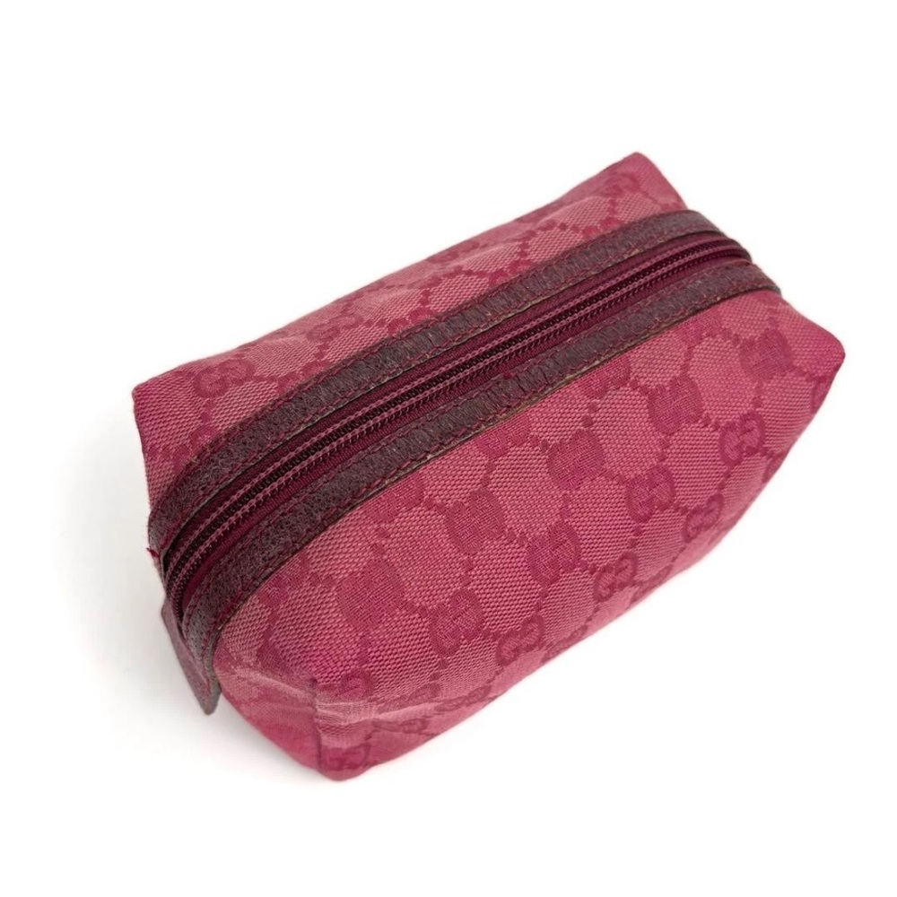 Gucci Pink Monogram Pouch - Picture 7 of 11